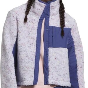 THE NORTH FACE Girls' Fleece Mashup Jacket, Cave Blue, X-SMALL
